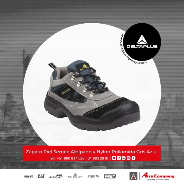 Zapato piel serraje afelpado y nylon Zapato piel serraje afelpado y nylon