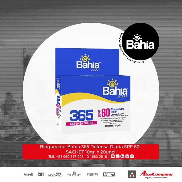 Bloqueador Bahia 365 Defensa Diaria SPF 60 SACHET 10gr 20und Bloqueador Bahia 365 Defensa Diaria SPF 60 SACHET 10gr 20und