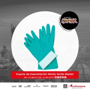 Guante de Examinación Nitrilo Verde Master