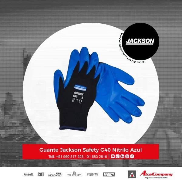 Guante Jackson Safety G40 Nitrilo Azul Guante Jackson Safety G40 Nitrilo Azul
