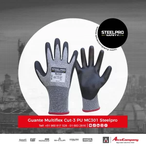 Guante Multiflex Cut-3 PU MC301 Steelpro