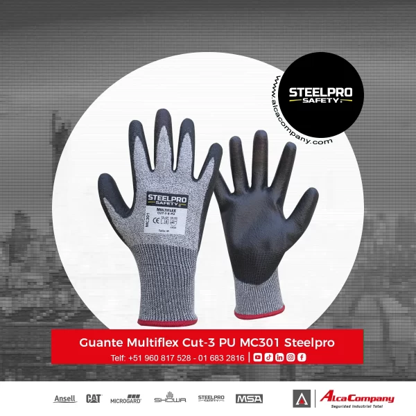 Guante Multiflex Cut-3 PU MC301 Steelpro Guante Multiflex Cut-3 PU MC301 Steelpro