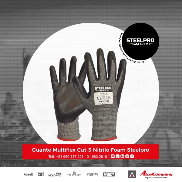 Guante Multiflex Cut-5 Nitrilo Foam Steelpro Guante Multiflex Cut-5 Nitrilo Foam Steelpro