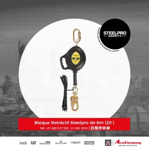 Bloque Retráctil Steelpro de 6m (20')