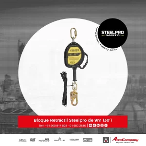 Bloque Retráctil Steelpro de 9m (30')