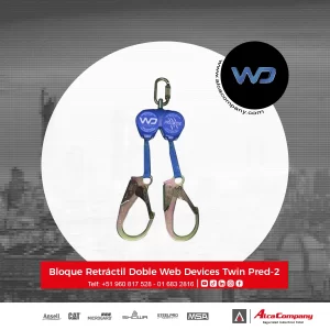 Bloque Retráctil Doble Web Devices Twin Pred-2 de 1.8m (6')