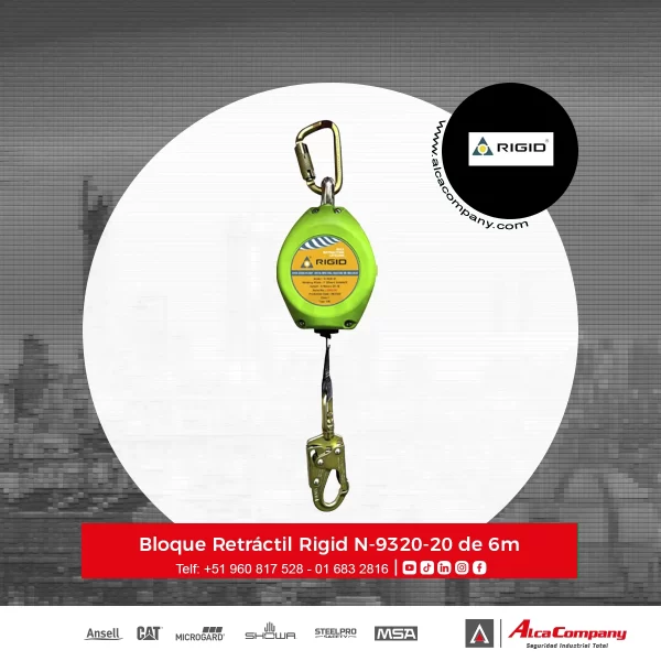 Bloque Retráctil Rigid N-9320-20 de 6m Bloque Retráctil Rigid N-9320-20 de 6m
