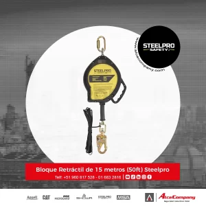 Bloque Retráctil de 15 metros (50ft) Steelpro