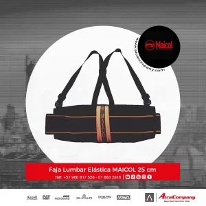 Faja Lumbar Elástica MAICOL 25 cm