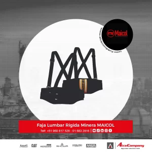 Faja Lumbar Rígida Minera MAICOL