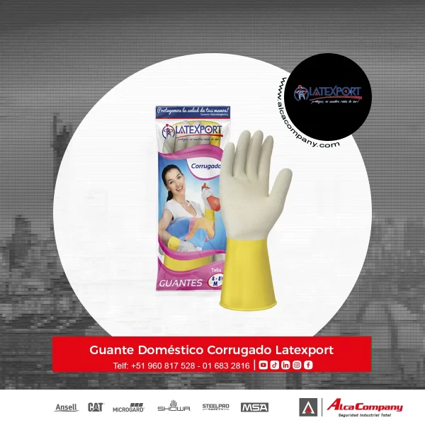 Guante Doméstico Corrugado Latexport Guante Doméstico Corrugado Latexport