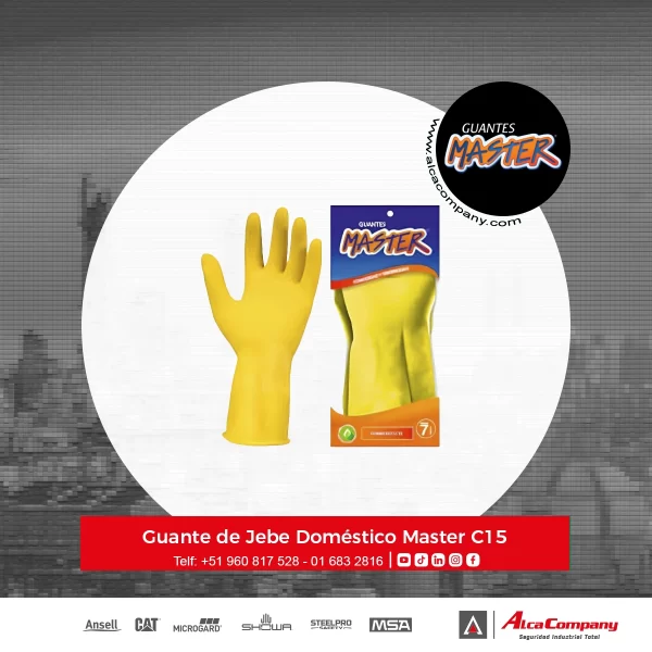 Guante de Jebe Doméstico Master C15 Guante de Jebe Doméstico Master C15