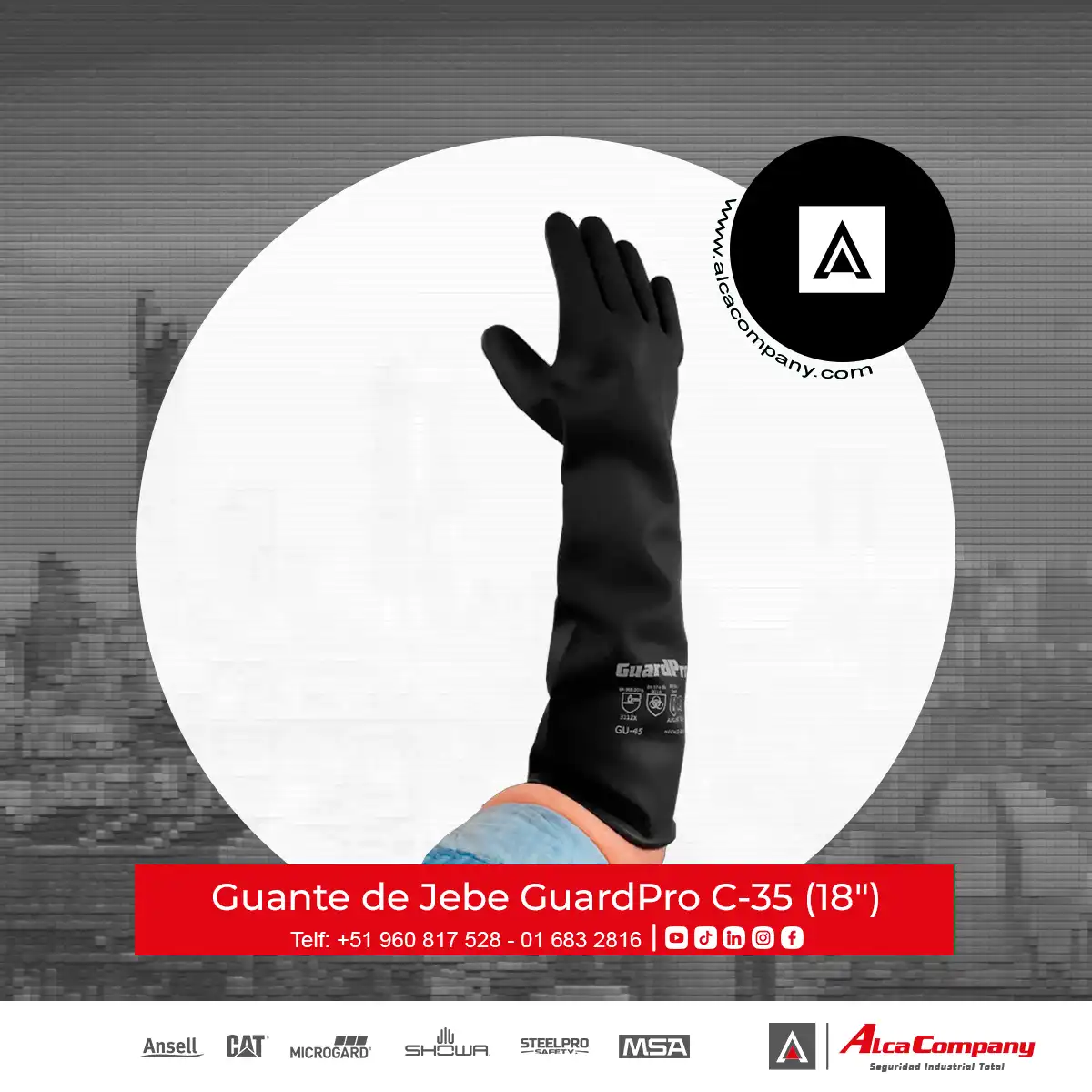 Guante de Jebe GuardPro C-35 (18