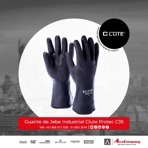 Guante de Jebe Industrial Clute Protec C35