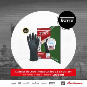 Guantes de Jebe Protex Calibre 35 de 24″ 20″