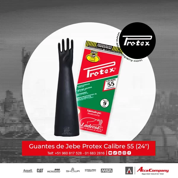 Guantes de Jebe Protex Calibre 55 Guantes de Jebe Protex Calibre 55 (24")