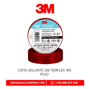 Cinta Aislante 3M Temflex 165 Rojo
