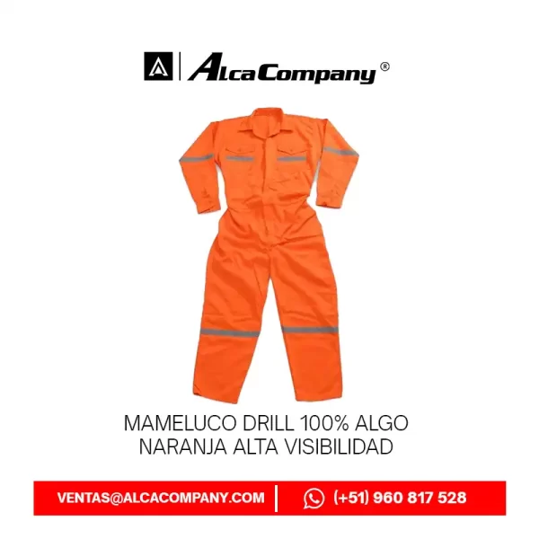 Mameluco Drill 100% algo Naranja alta visibilidad Genérico Mameluco Drill 100% algo Naranja alta visibilidad Genérico