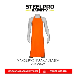 Mandil PVC Naranja Alaska 70×120cm