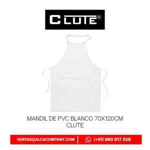 Mandil de PVC Blanco 70x120cm Clute