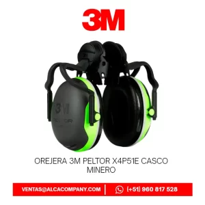 Orejera 3M Peltor X4P51E Casco Minero