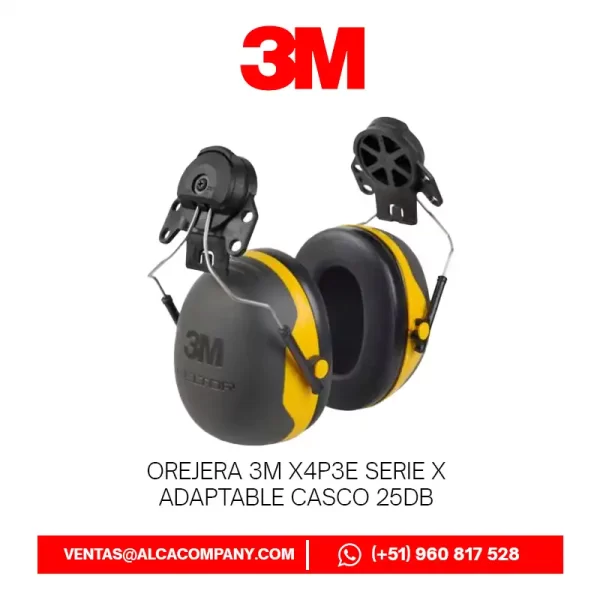 Orejera 3M X4P3E Serie X Adaptable Casco 25dB Orejera 3M X4P3E Serie X Adaptable Casco 25dB