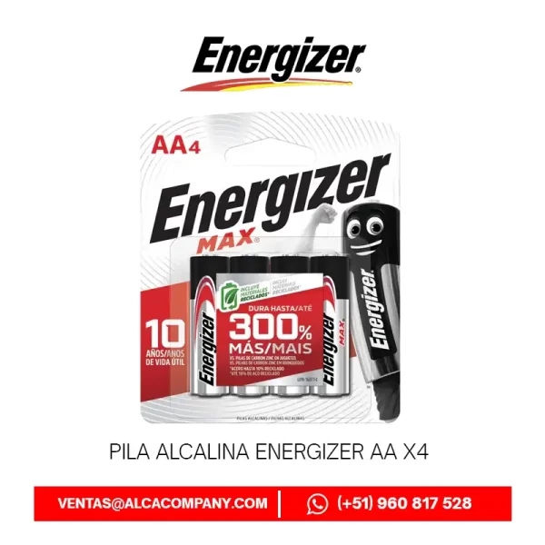Pila Alcalina Energizer AA x4 Pila Alcalina Energizer AA x4