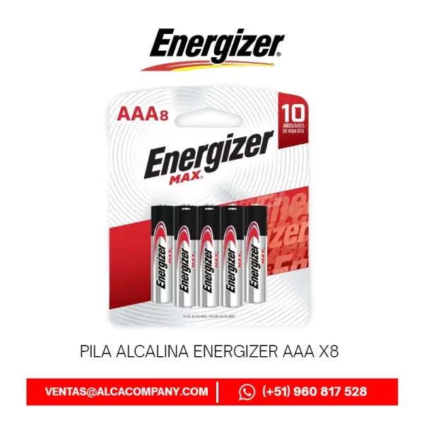 Pila Alcalina Energizer AAA x8 Pila Alcalina Energizer AAA x8
