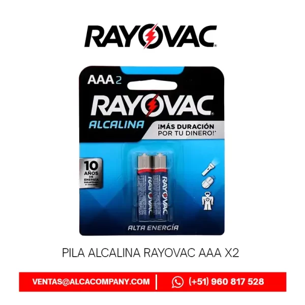 Pila Alcalina Rayovac AAA x2 Pila Alcalina Rayovac AAA x2