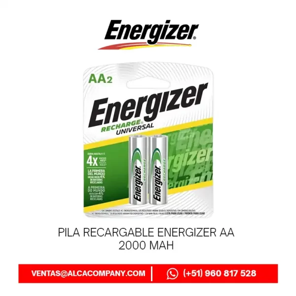 Pila Recargable Energizer AA 2000 mAh Pila Recargable Energizer AA 2000 mAh