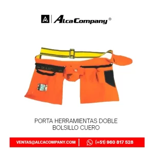 Porta Herramientas Doble Bolsillo Cuero