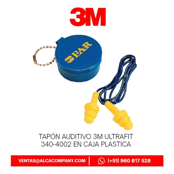 Tapón Auditivo 3M UltraFit 340-4002 en Caja Plastica Tapón Auditivo 3M UltraFit 340-4002 en Caja Plastica